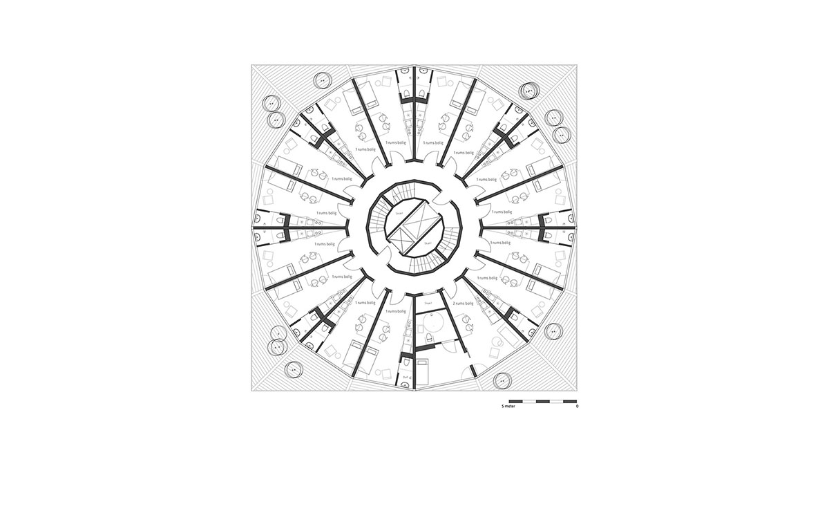 BIG releases plans for 450-unit student housing with 3D triangular balconies in Esbjerg