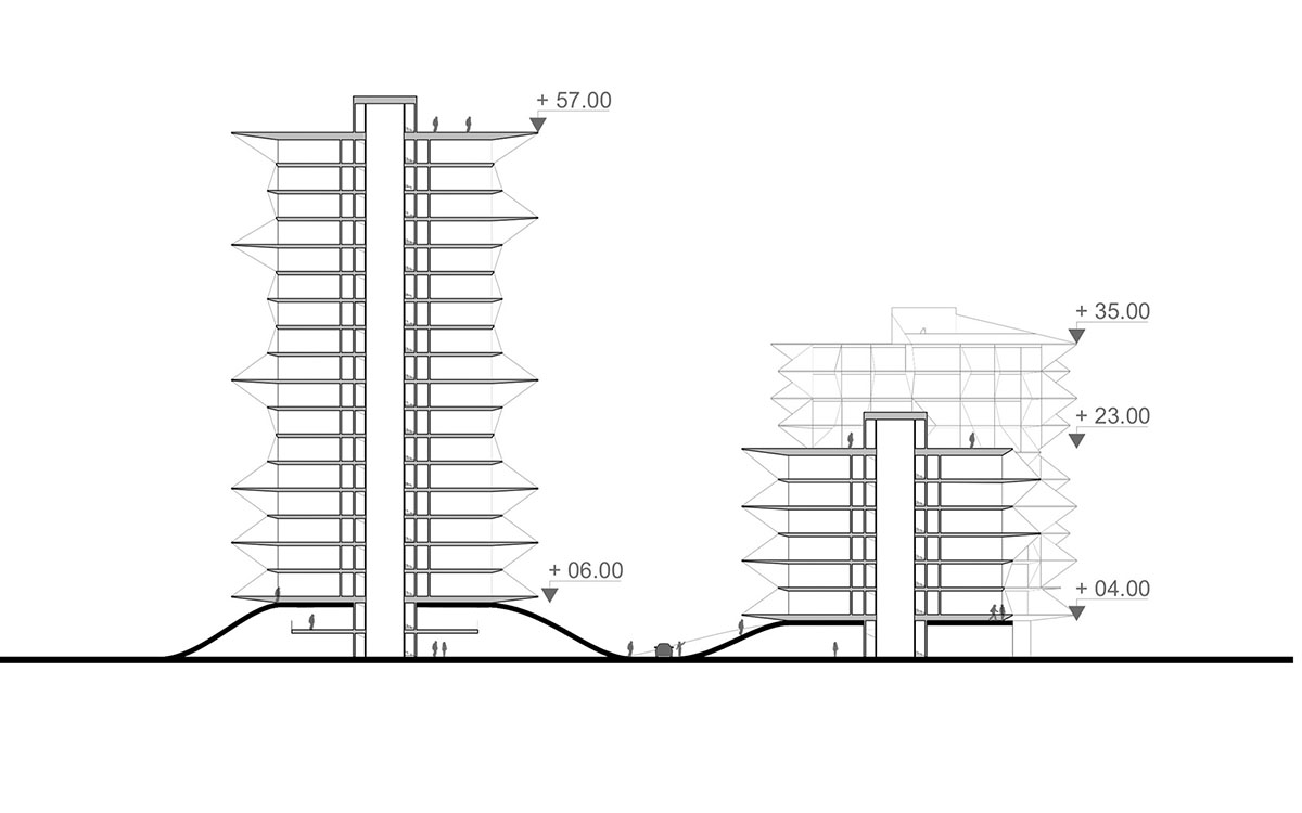 BIG releases plans for 450-unit student housing with 3D triangular balconies in Esbjerg
