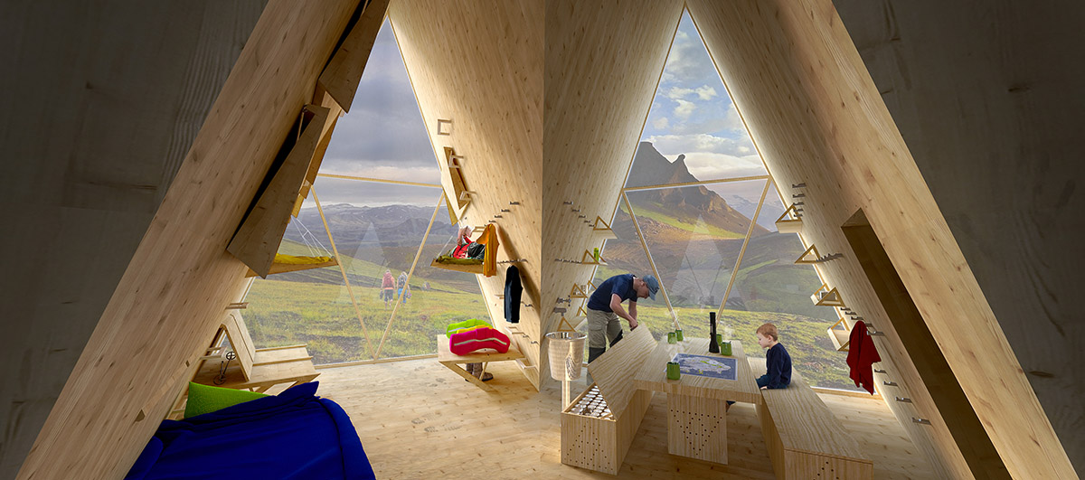 Utopia Arkitekter designs moveable trekking cabin resisting harsh weather conditions