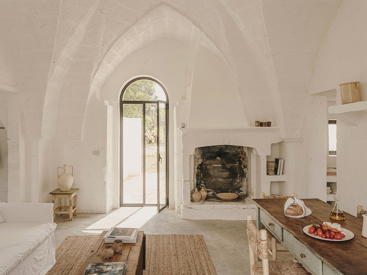 Studio Andrew Trotter converts three white stone country houses into bed and breakfast in Oria