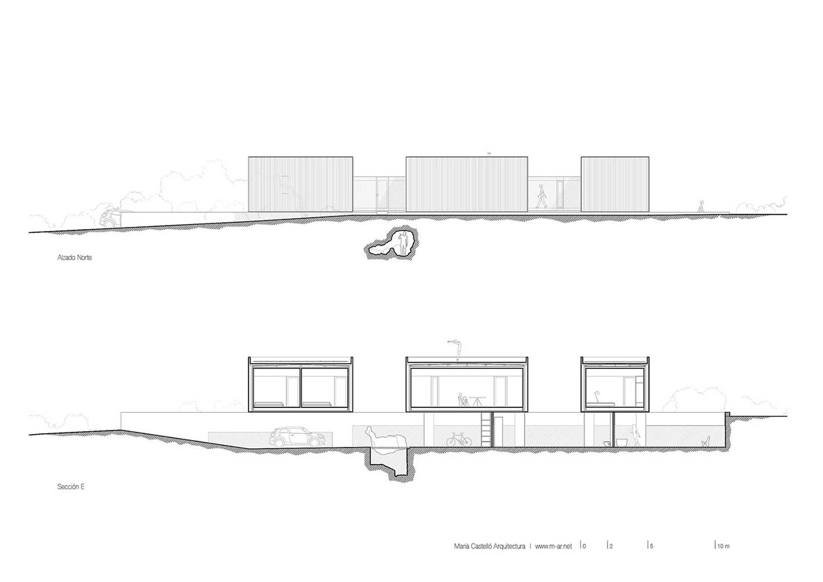 Mari&agrave; Castell&oacute; Architecture combines family program in three monolithic volumes on Formentera island