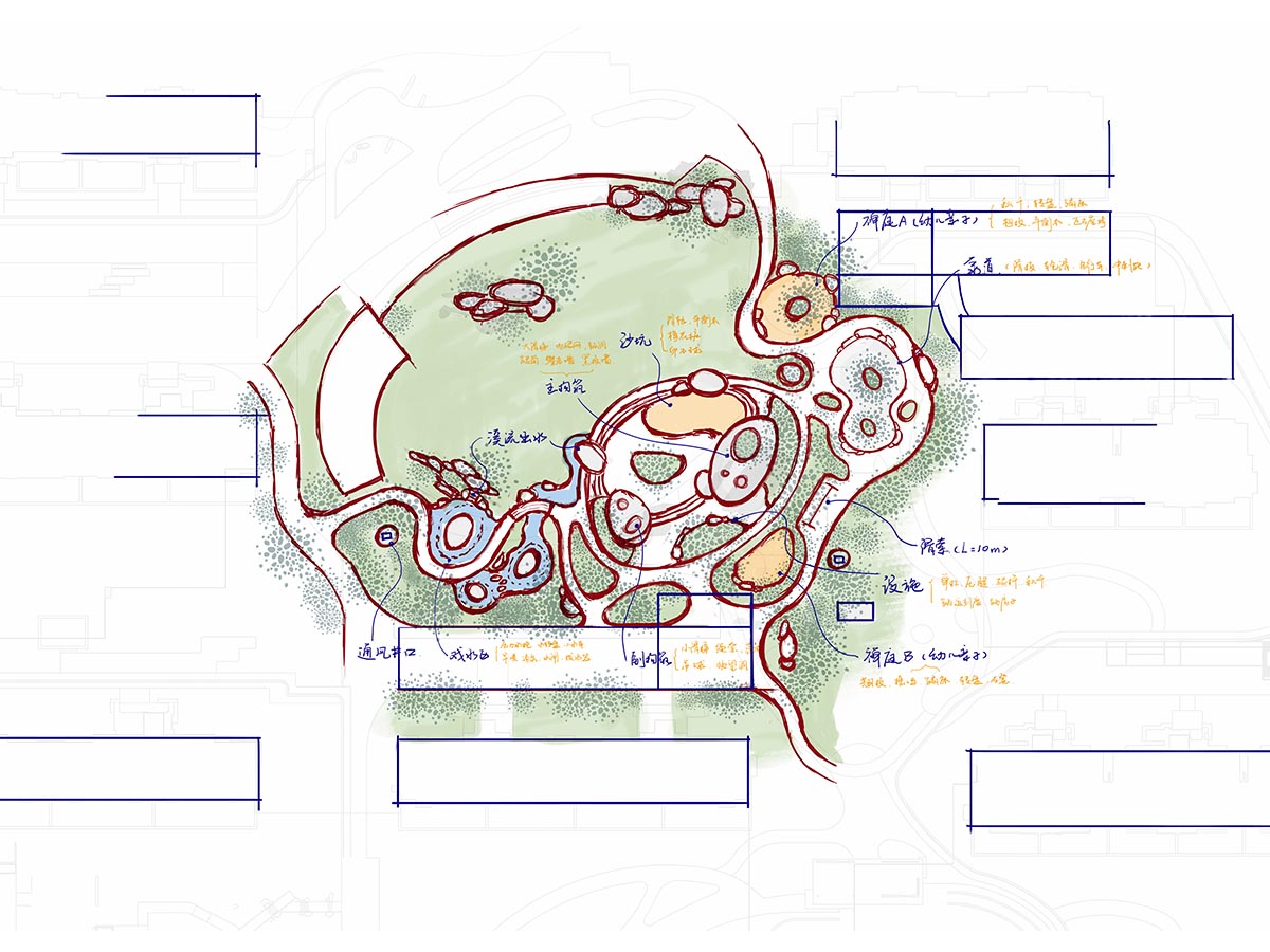 XISUI Design creates a 3D concrete-printed playground in China