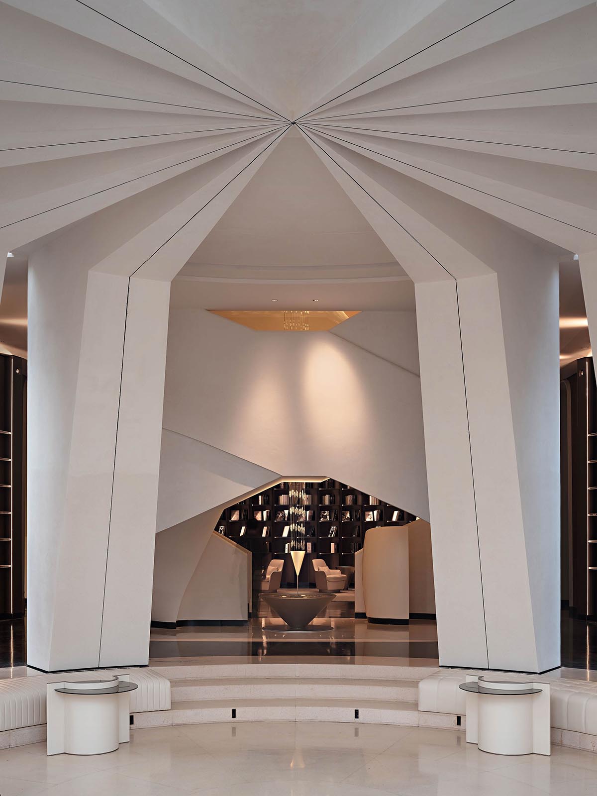 GBD Design creates interiors for clubhouse with fluid forms and dynamic sculptures in China