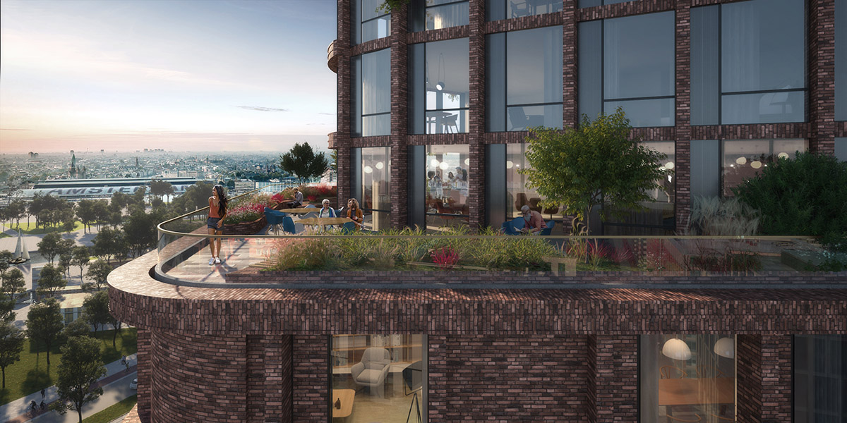 Mecanoo designs new sustainable and vibrant vertical neighbourhood in Amsterdam