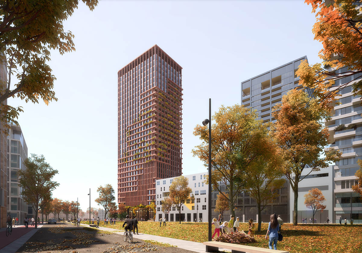Mecanoo designs new sustainable and vibrant vertical neighbourhood in Amsterdam