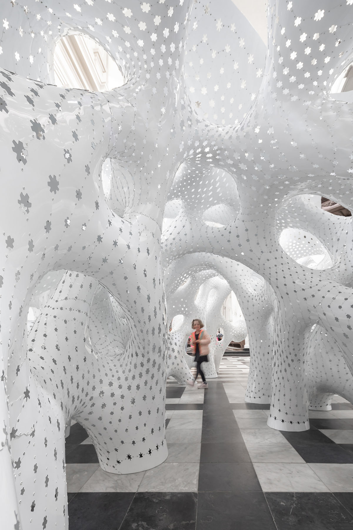 Marc Fornes created coral-like installation for Bruges Triennale themed as Liquid City