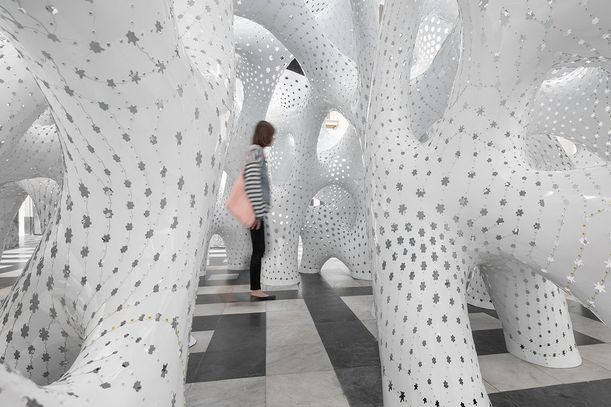 Marc Fornes created coral-like installation for Bruges Triennale themed as Liquid City