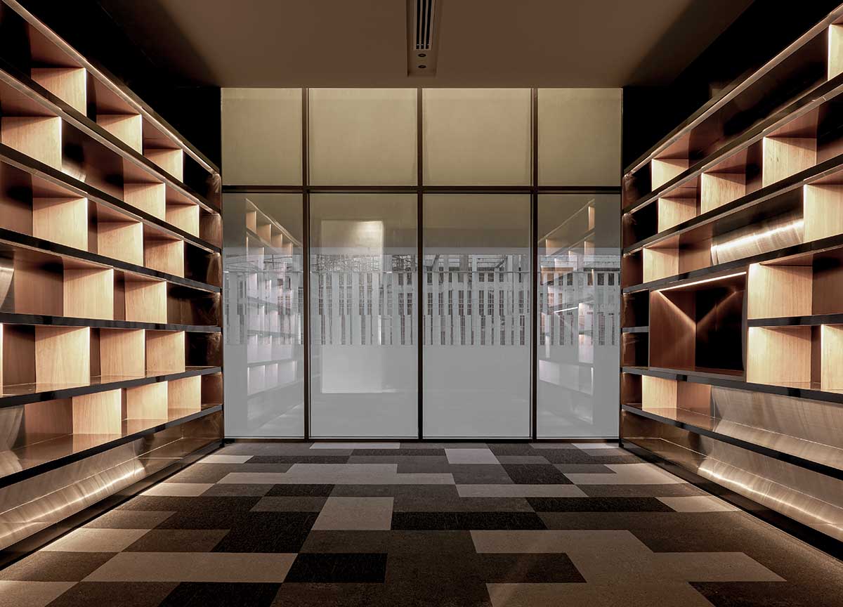 The interior of the Kuwait Embassy creates an inviting and warm atmosphere, designed by Architectkidd