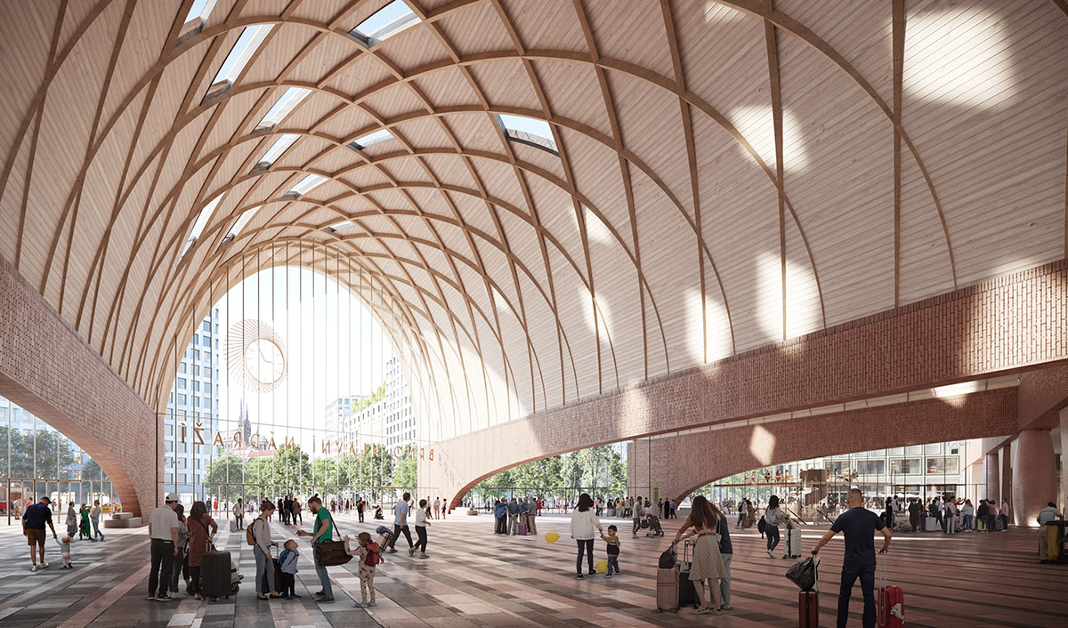 Benthem Crouwel Architects and West 8 win competition for new multimodal Brno main station