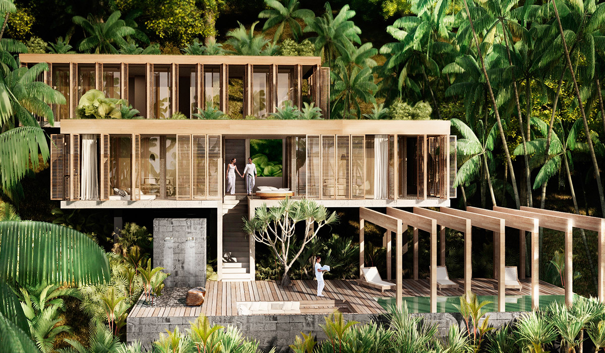 Jasper Architects designs terraced bungalows nestled within the landscape in Dominican Republic