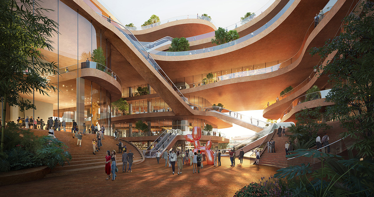 MVRDV's Shenzhen Terraces, featuring undulating accessible floor plates, begins construction