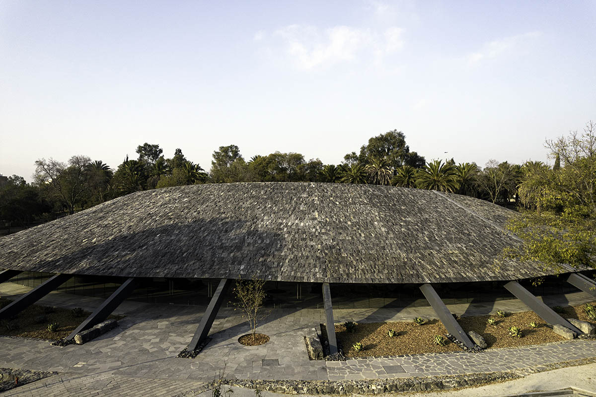 Erre Q Erre built stone-clad pavilion as 