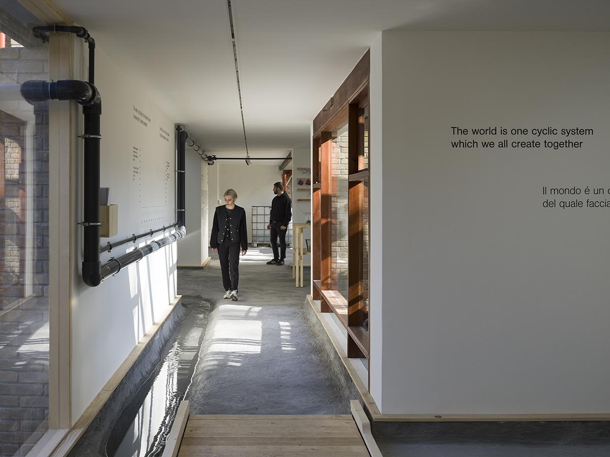 Danish Pavilion installs a cyclic water system connecting visitors with water at Venice Biennale