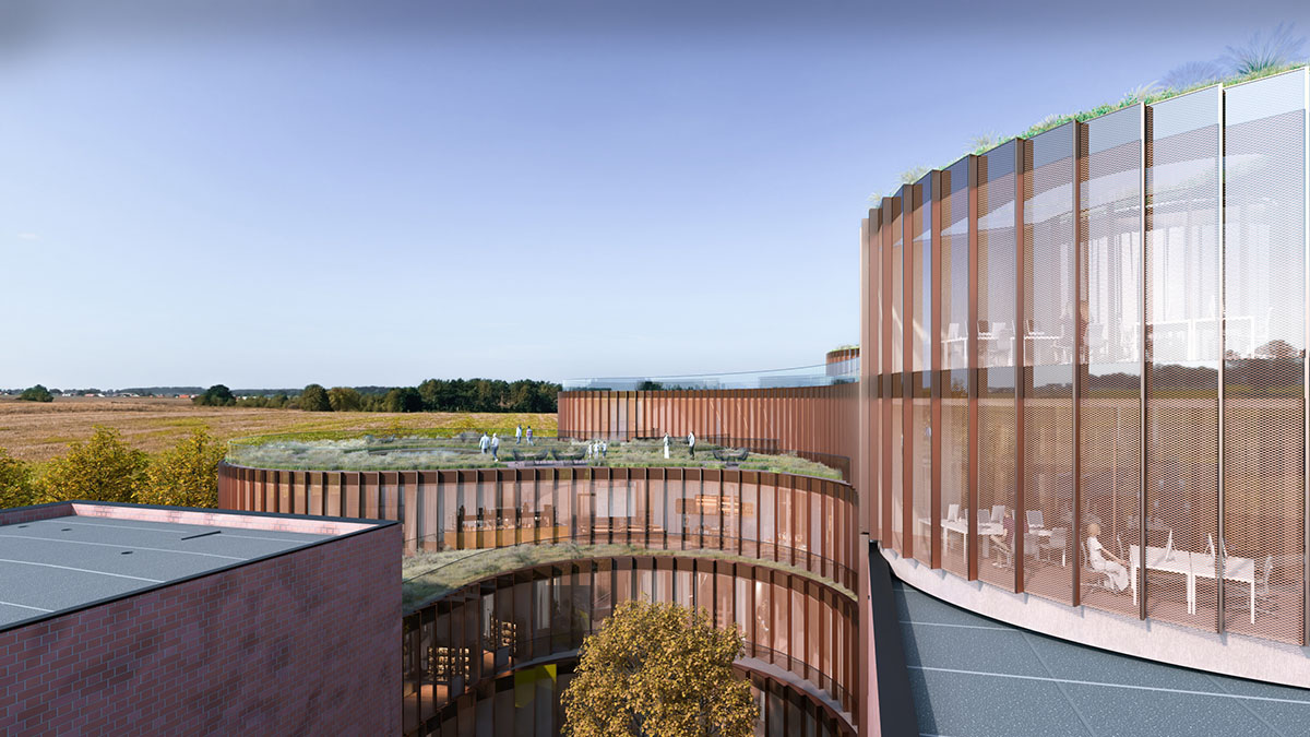 BIG designs Neuroscience and Psychiatrics Center with interlinked buildings in Denmark