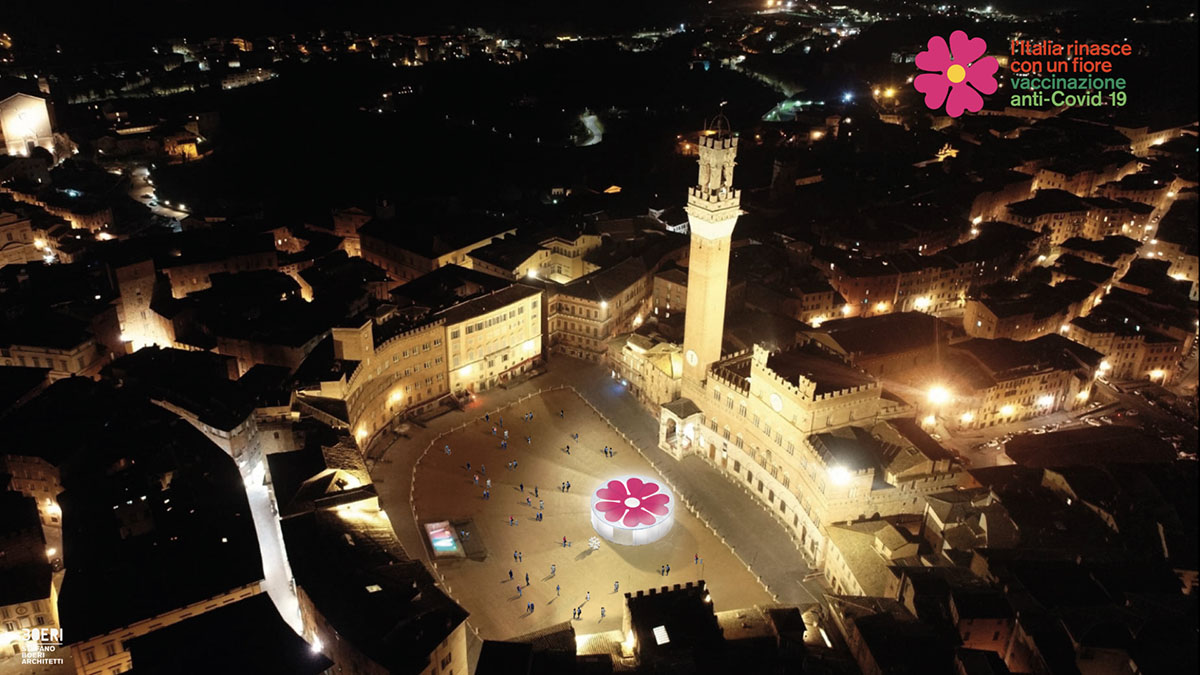 Stefano Boeri designs prefabricated and timber-framed vaccination pavilions for 1,500 sites of Italy