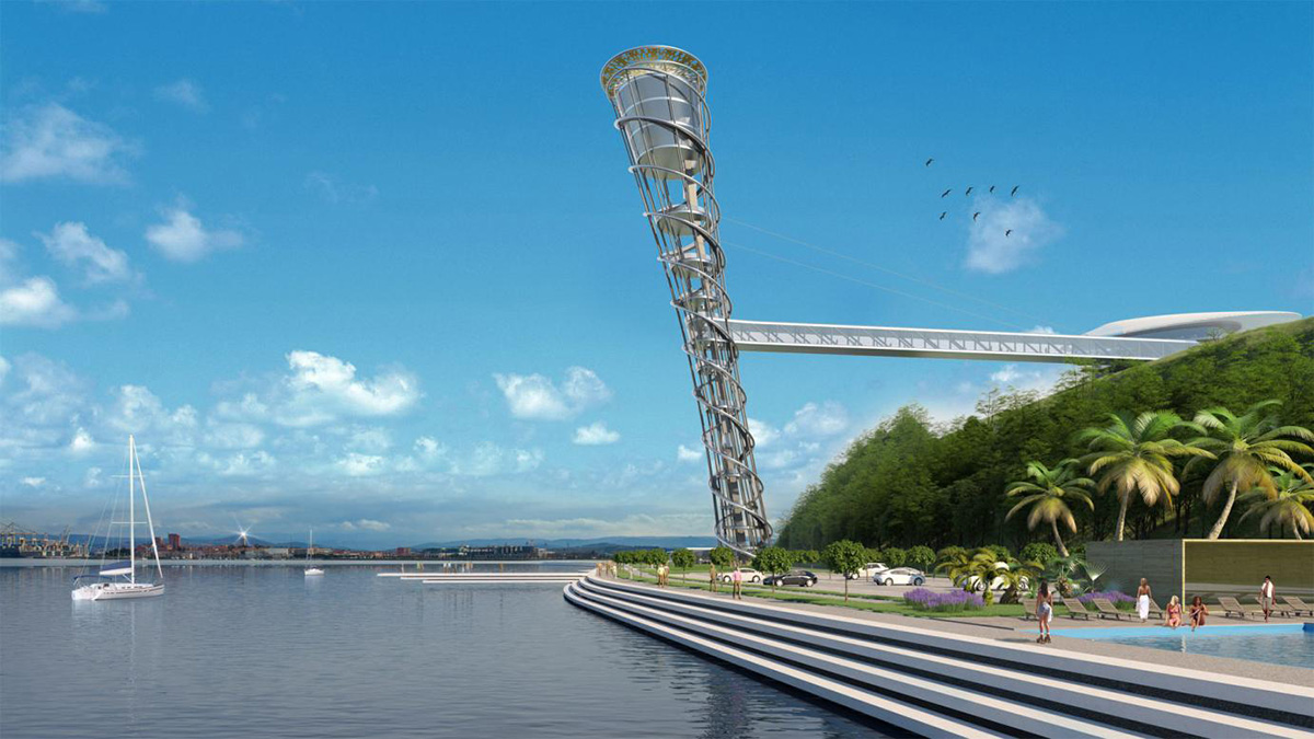 Massimiliano and Doriana Fuksas win competition for a double ellipse inclined tower in Slovenia
