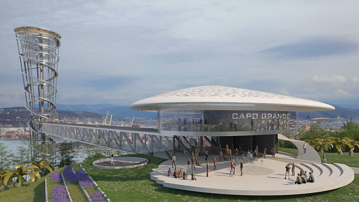 Massimiliano and Doriana Fuksas win competition for a double ellipse inclined tower in Slovenia