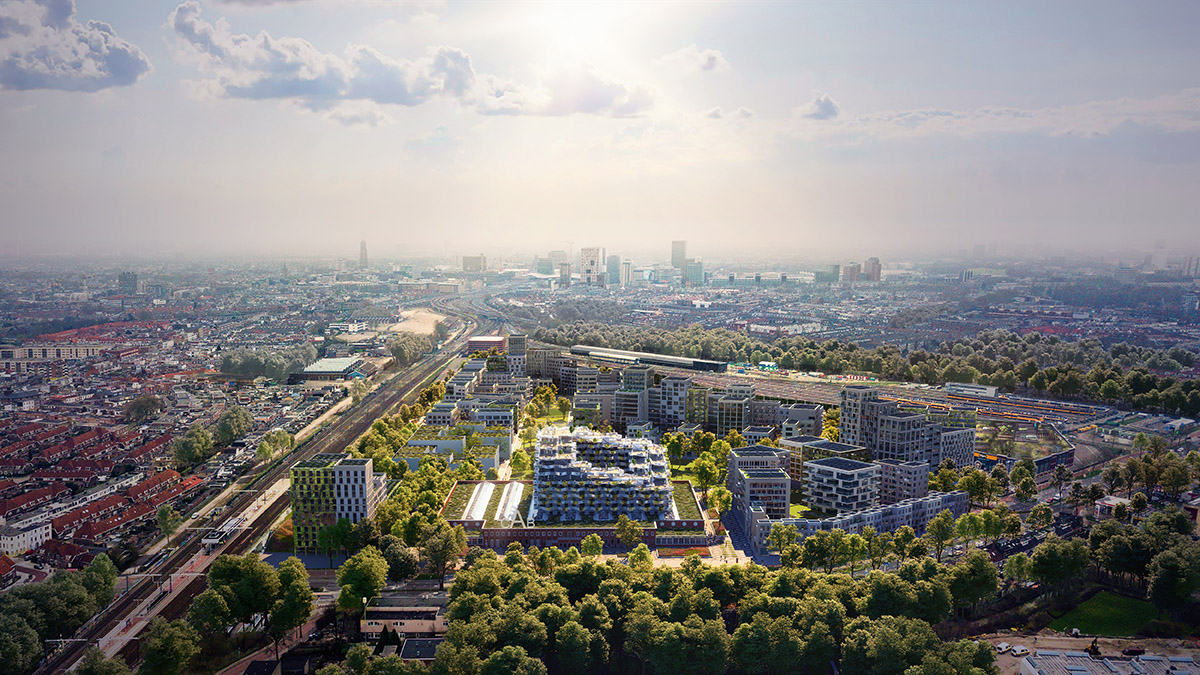 Mecanoo wins competition to design Cartesiusdriehoek Blue District in Utrecht