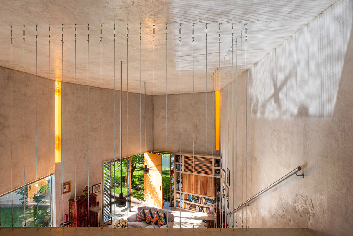 Natural-toned detached house by TACO features dynamic open spaces and backyards in Mexico