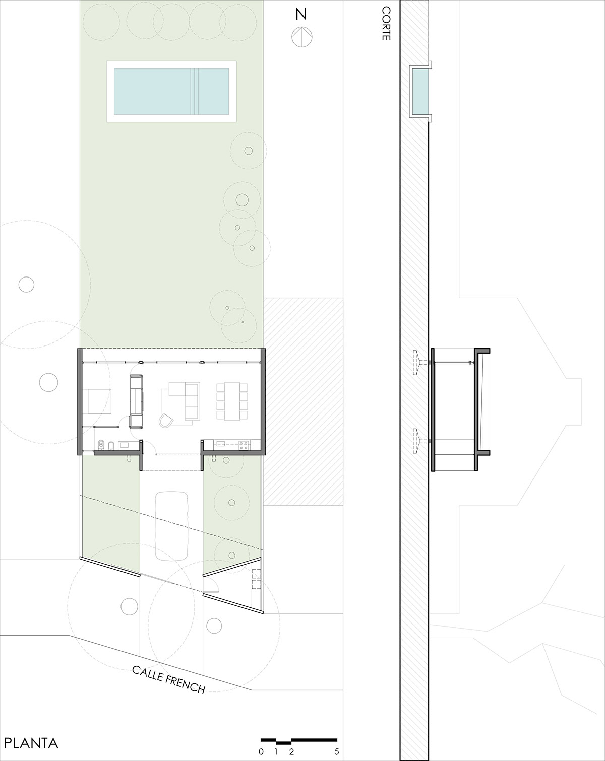 Mariano Fiorentini built a tranquil compact brick house in Rosario, Argentina