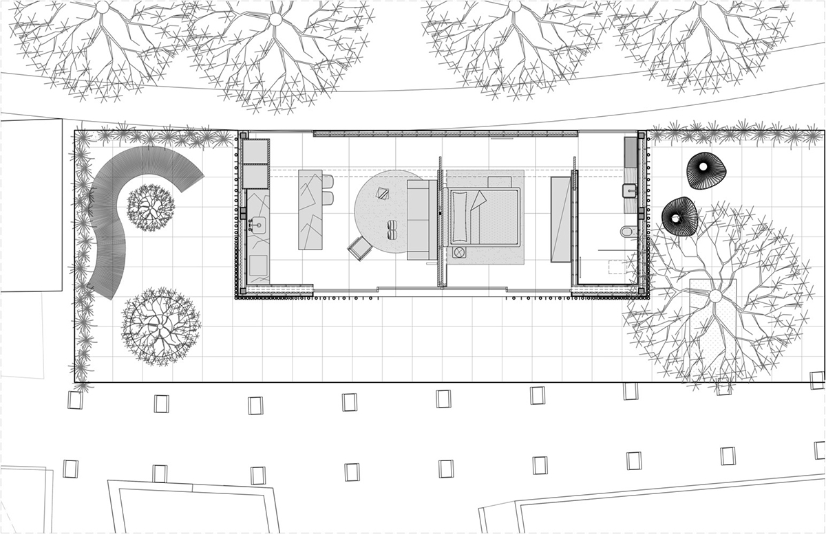 Marilia Pellegrini transforms old shipping containers into a modern micro home with clean finishes