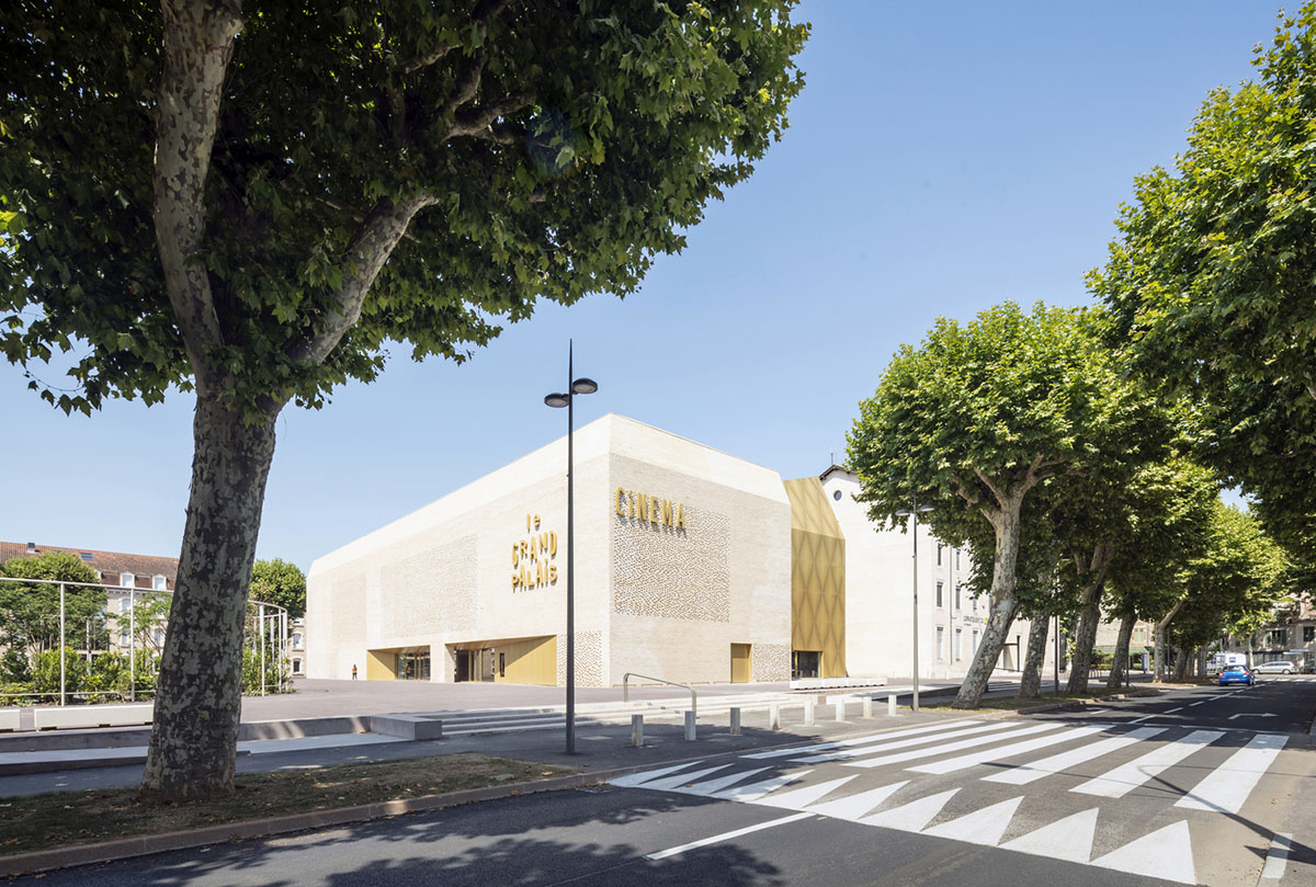 Grand Palais Cinema by Antonio Virga Architecte features perforated ...