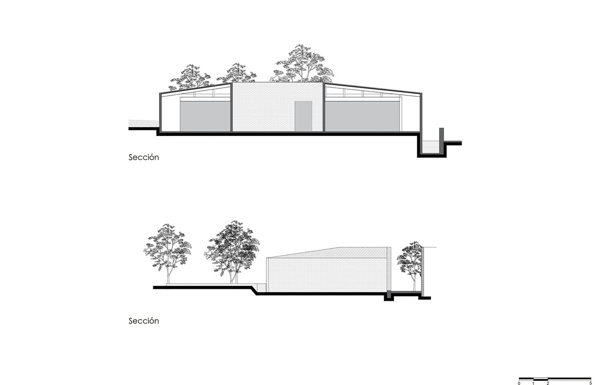 Iv&aacute;n Mar&iacute;n and Doho constructivo complete cultural center made of variations of mud brick walls