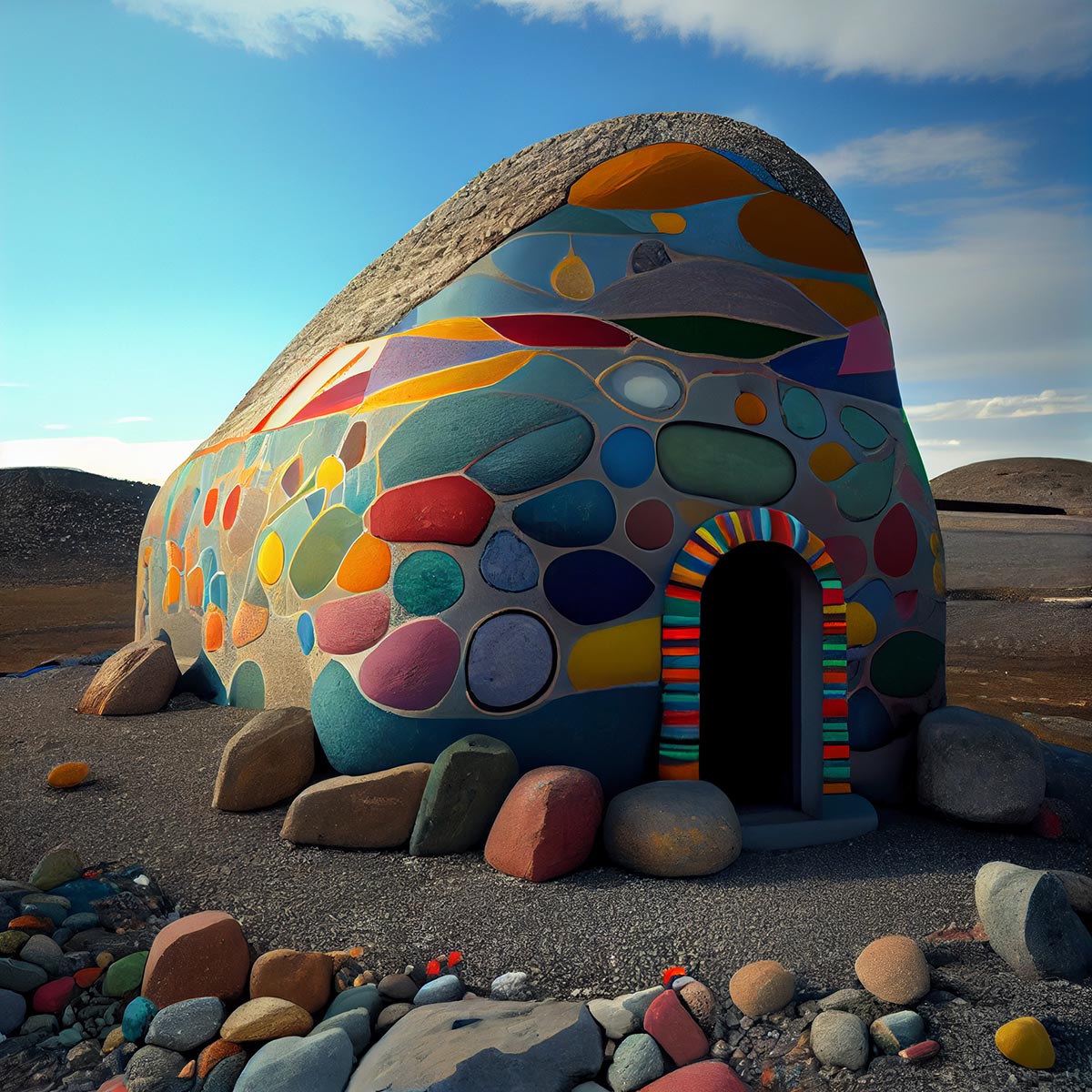 Yongwook Seong reimagines Inuit community's dwellings and cultures with Midjourney 