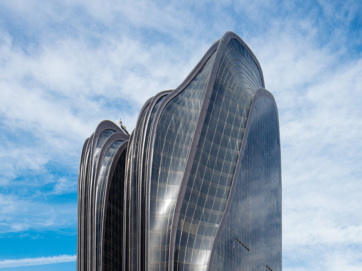 MAD’s mountain-like Chaoyang Park Plaza in Beijing is almost complete