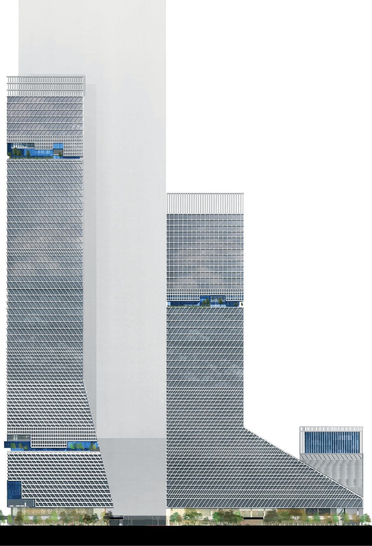 Mecanoo unveils proposal for China Merchants Bank's HQ complex featuring 