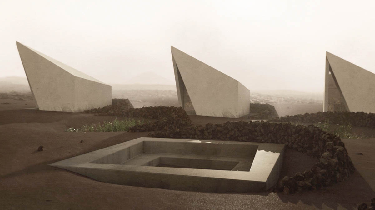 Christophe Benichou designs diamond-shaped housing attributing to a film Windwalkers