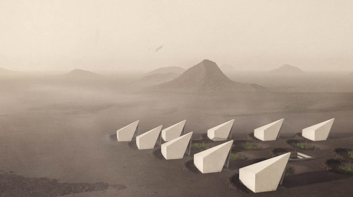 Christophe Benichou designs diamond-shaped housing attributing to a film Windwalkers