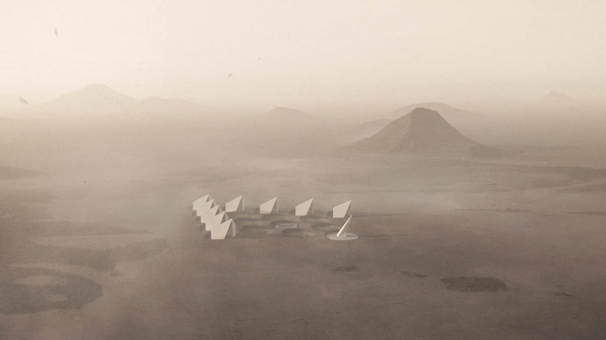 Christophe Benichou designs diamond-shaped housing attributing to a film Windwalkers