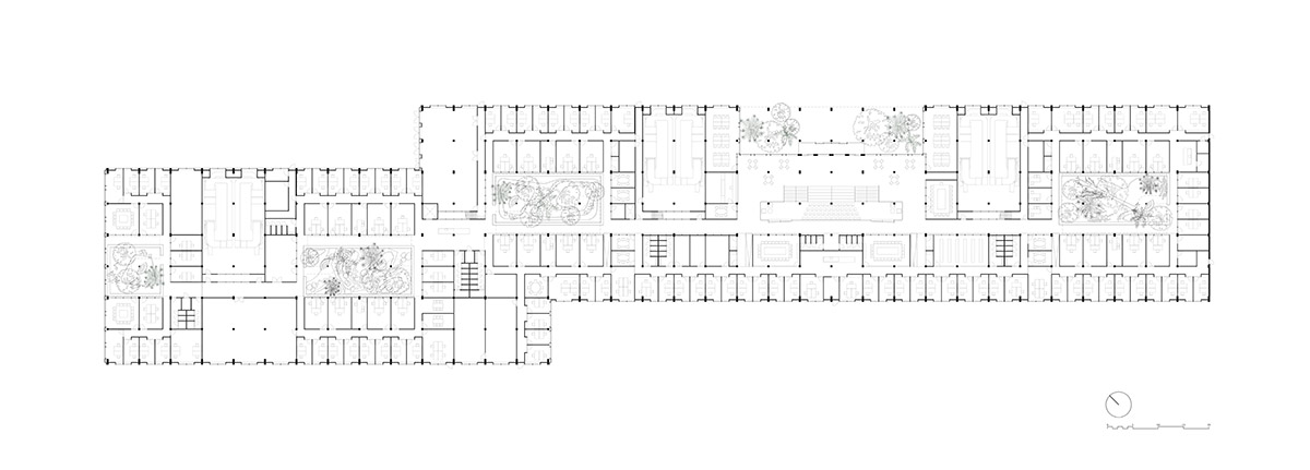 Civic Architects and VDNDP carve out Geo-faculty of ITC with four atria taking landscape inside 
