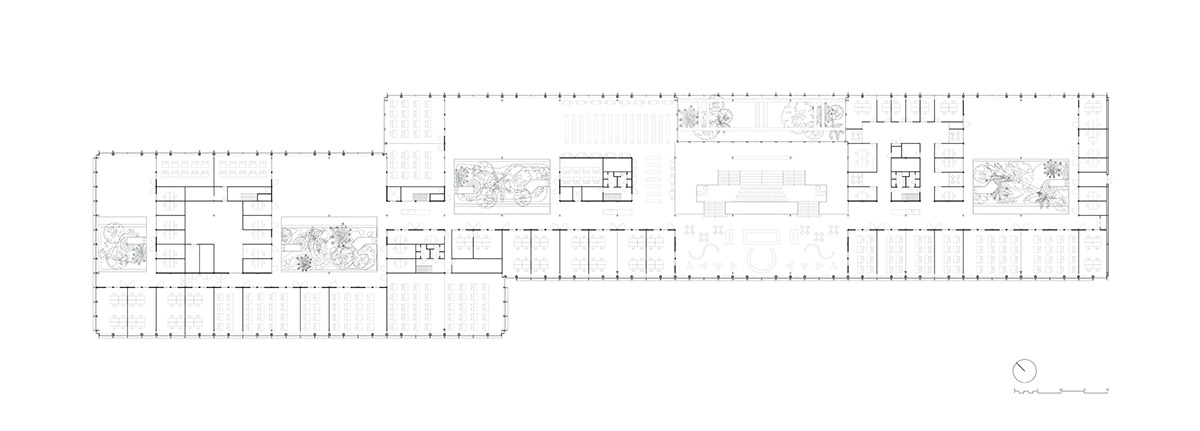 Civic Architects and VDNDP carve out Geo-faculty of ITC with four atria taking landscape inside 