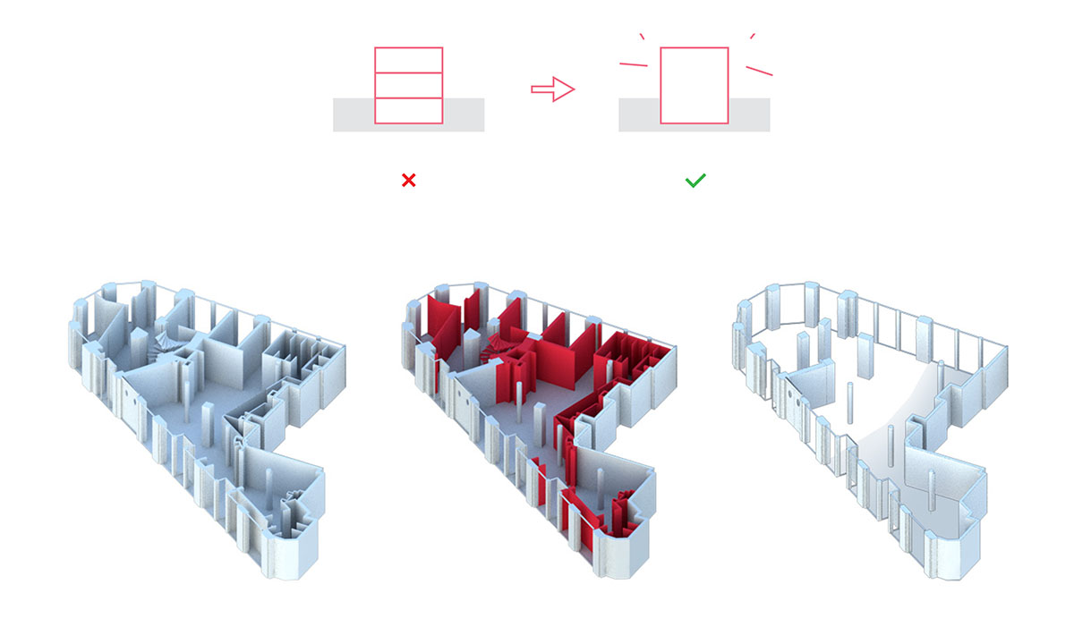 MVRDV renovates 19th-century Haussmann building with glass floor for a lingerie store in Paris