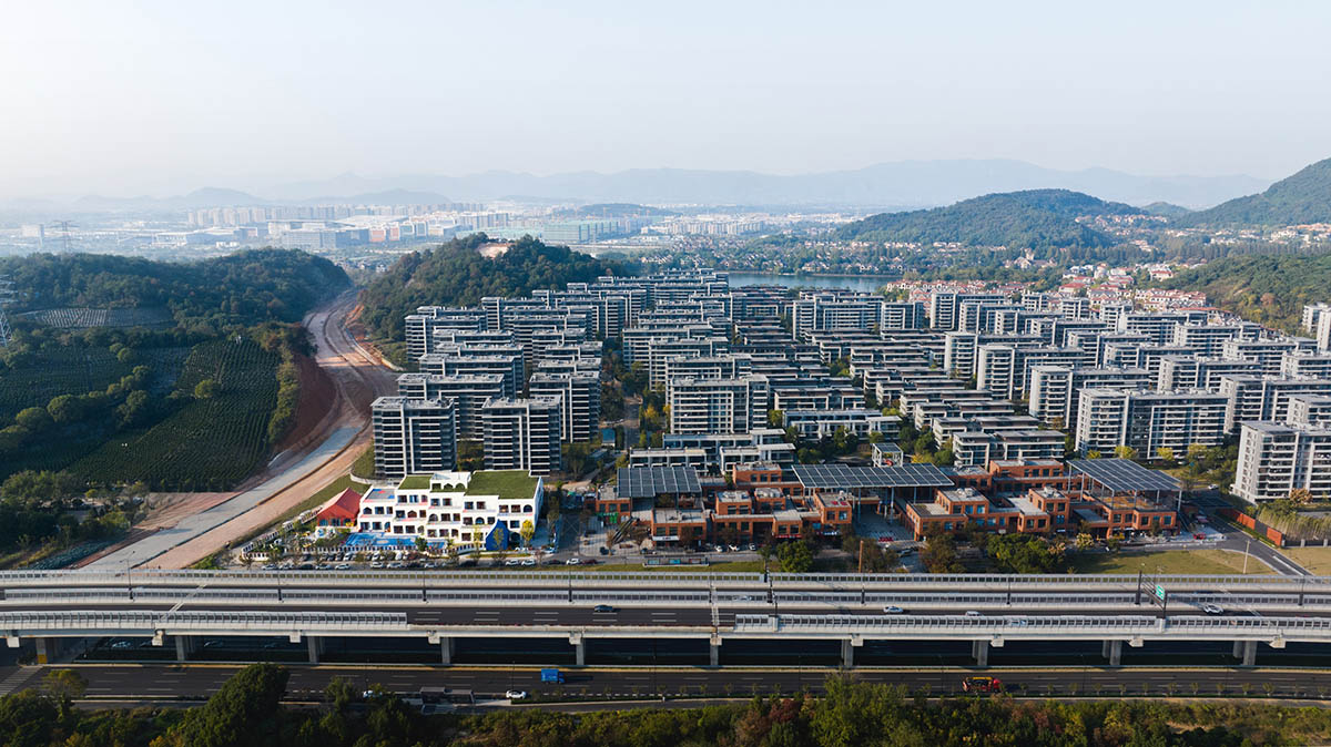 CLOU architects completes kindergarten with white stacked blocks in Liangzhu