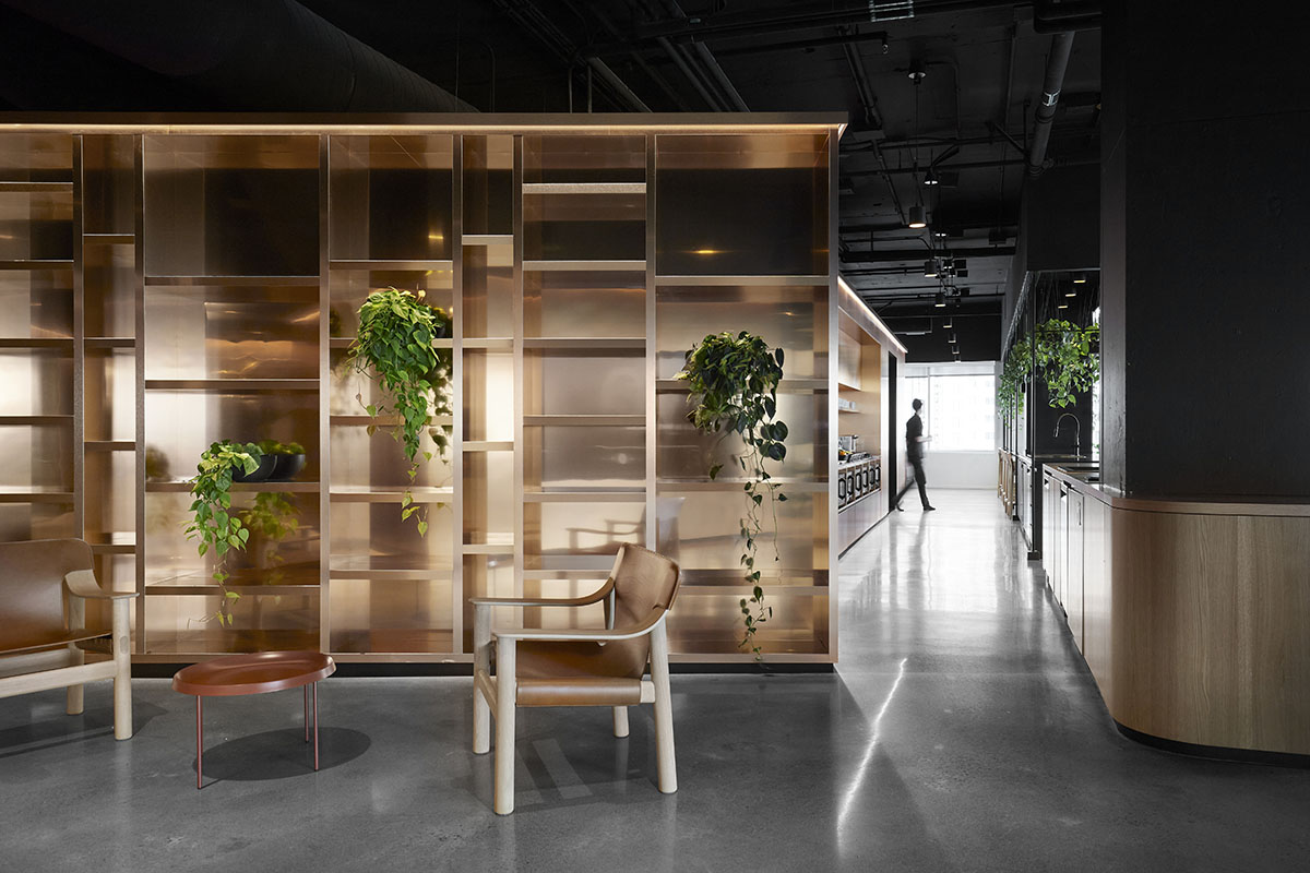 Office interiors by ACDF Architecture create 'warmth and sophistication' with contrasting palette