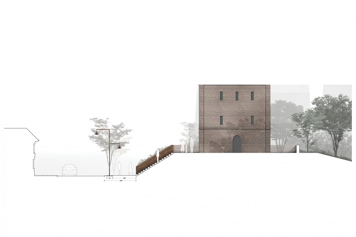 COBE's new pedestrian bridge raised on slim columns in industrial harbour area of Denmark