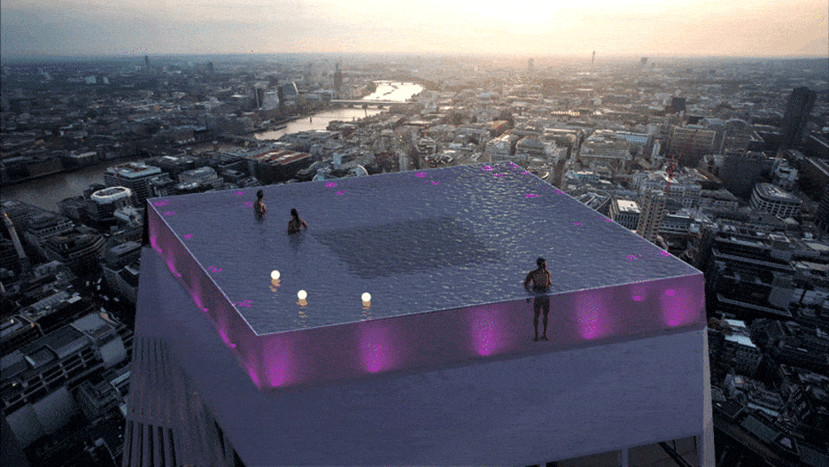 World's first 360-degree infinity pool will be built on top of a skyscraper in London