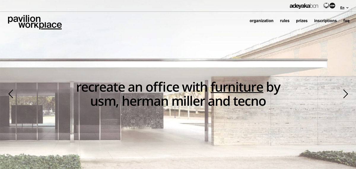 Call for entries to transform Mies van der Rohe's Barcelona Pavilion into a working space