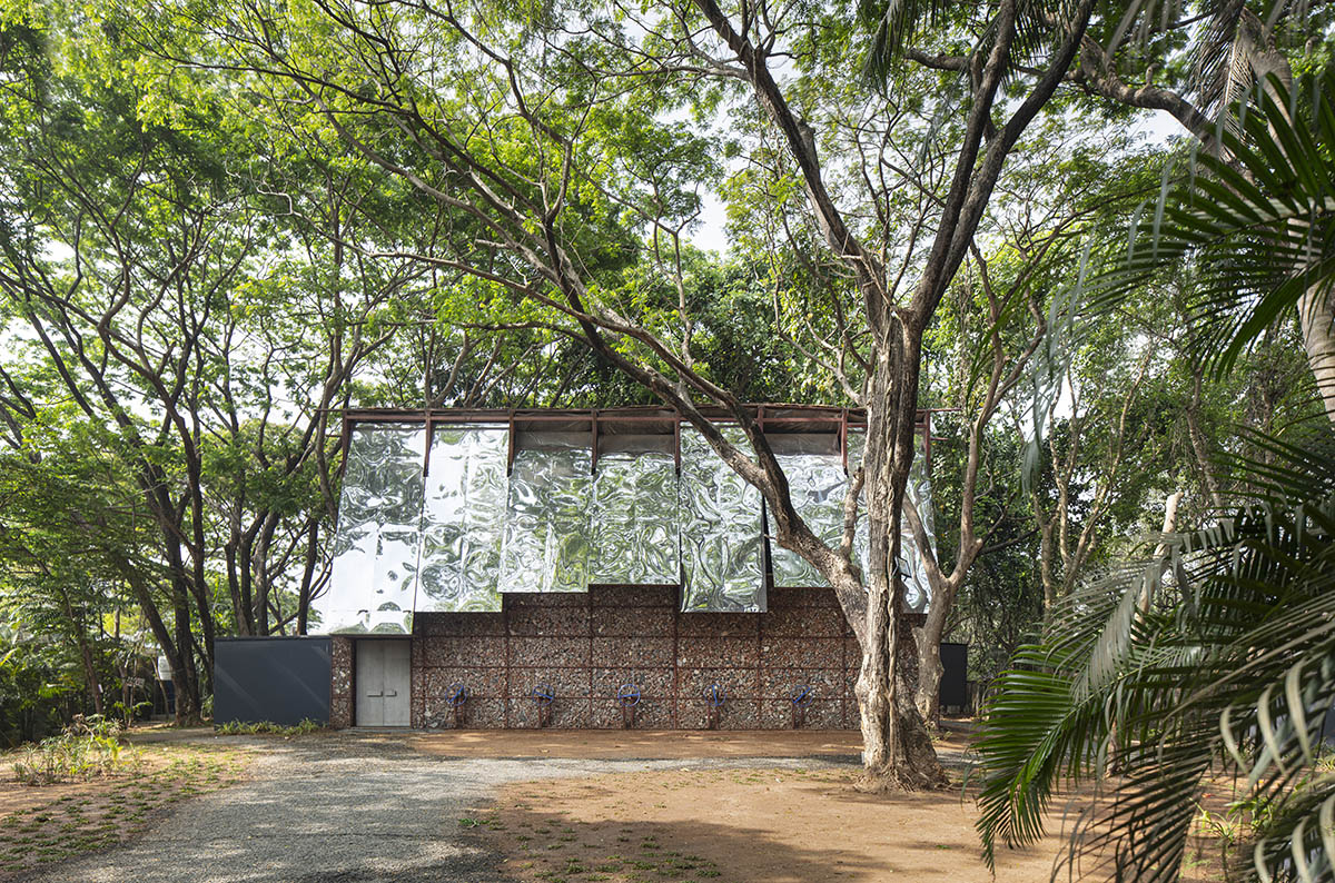 Samira Rathod Design Atelier built a demountable pavilion from construction debris in Kerala 