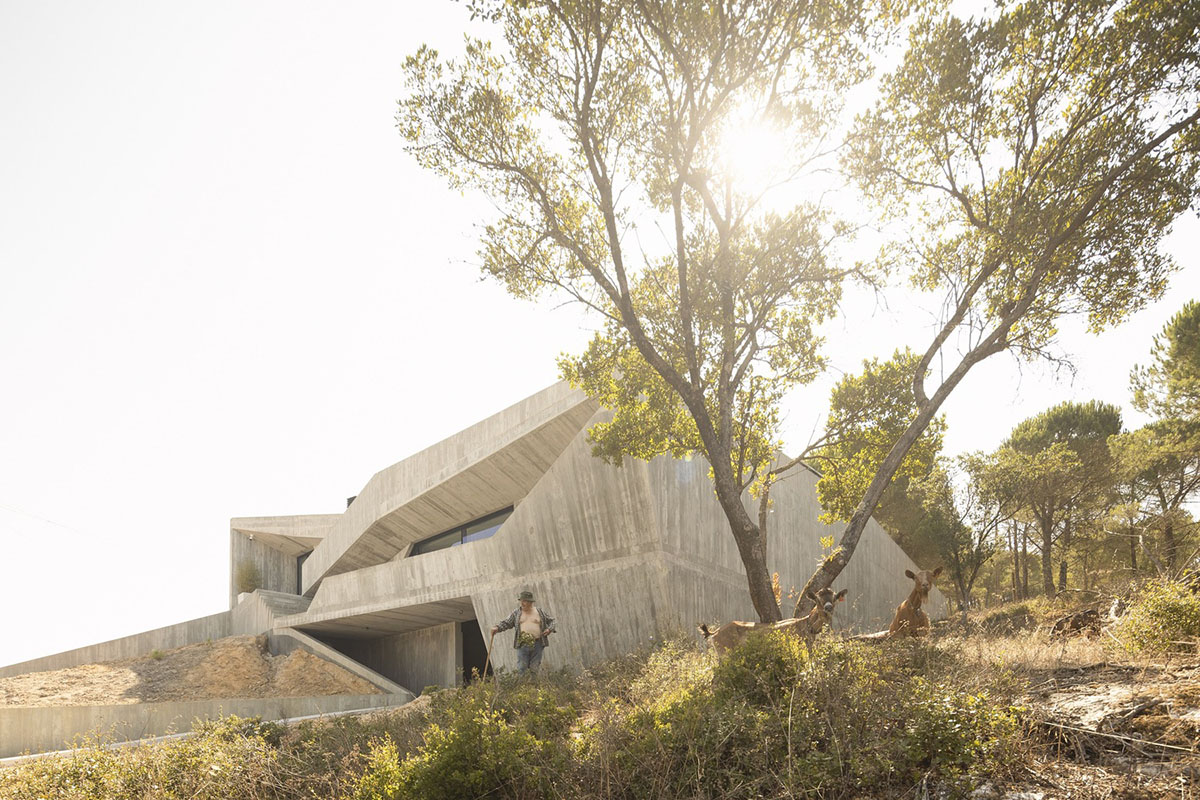 Contaminar Arquitectos built cave-like house from irregular walls inspired by rocky topography