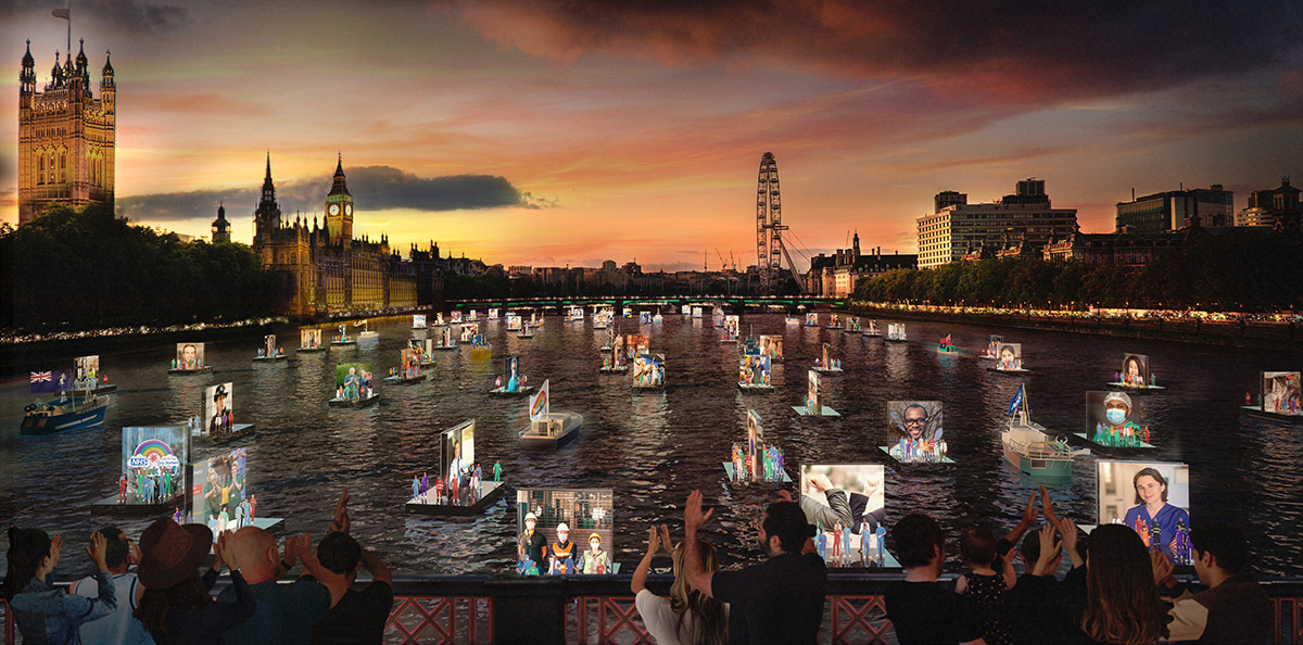 Stufish Entertainment Architects reveals post Covid-19 ceremony concept on River Thames