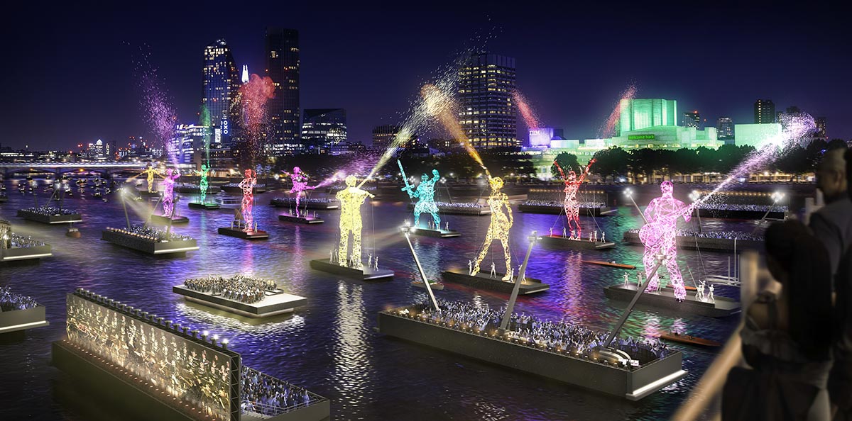 Stufish Entertainment Architects reveals post Covid-19 ceremony concept on River Thames
