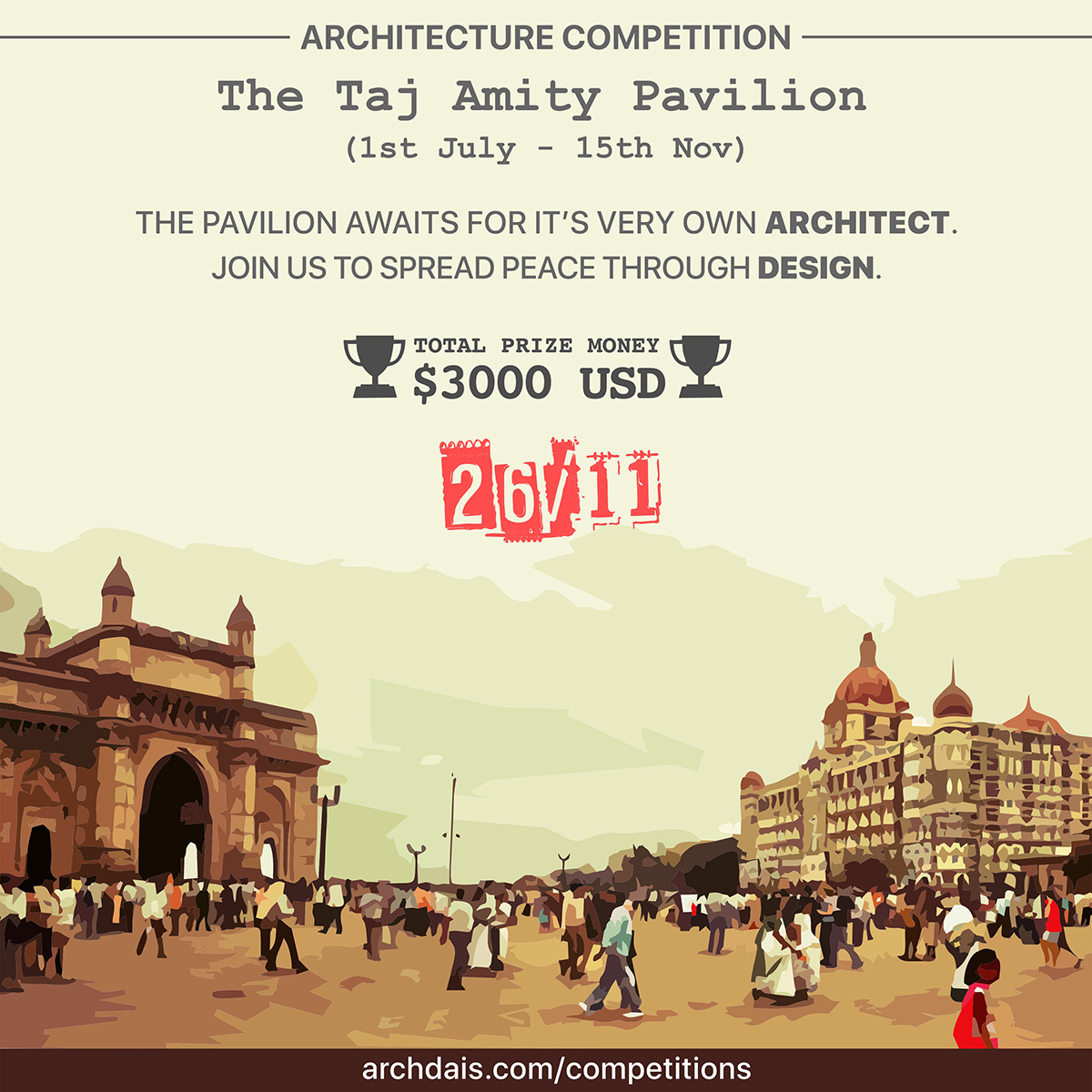 Archdais Launches Its First Design Competition-Taj Amity Pavilion