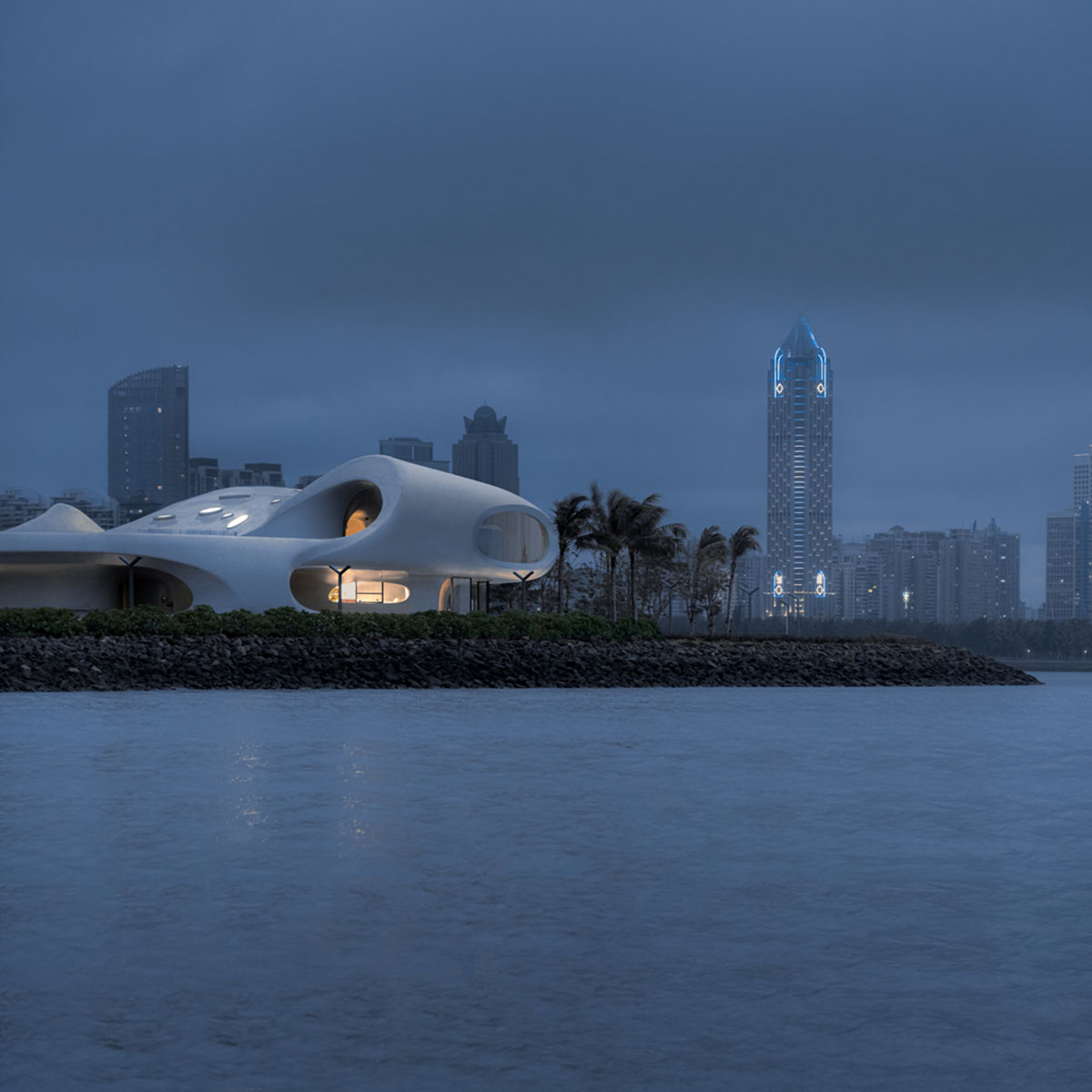 MAD completes the Cloudscape of Haikou with flowing form in Haikou, China