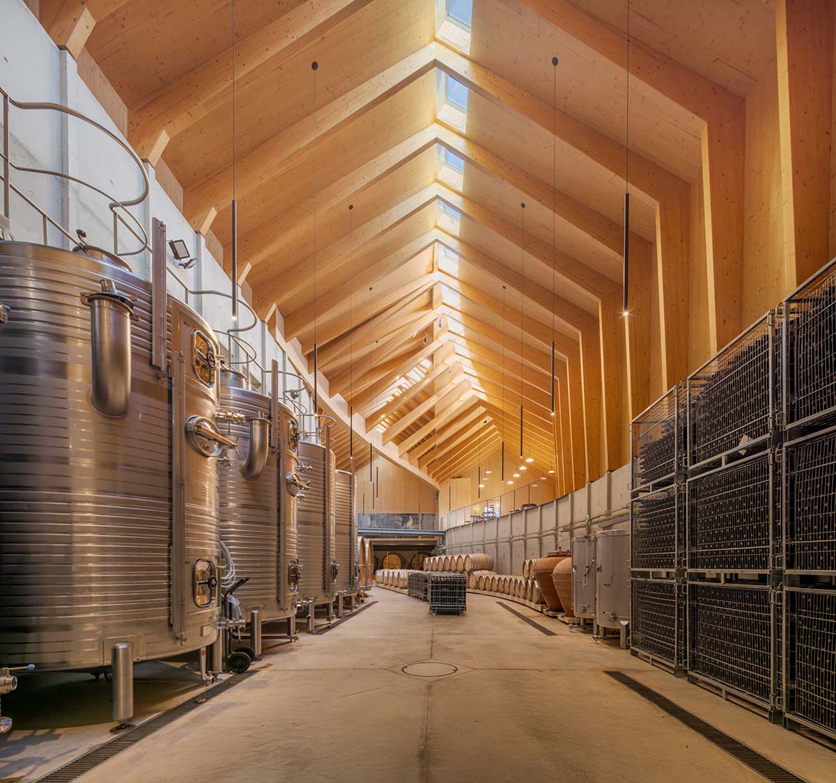 Atelier Sergio Rebelo adds organic elegance to a winery by mimicking the zigzags of the vineyards 