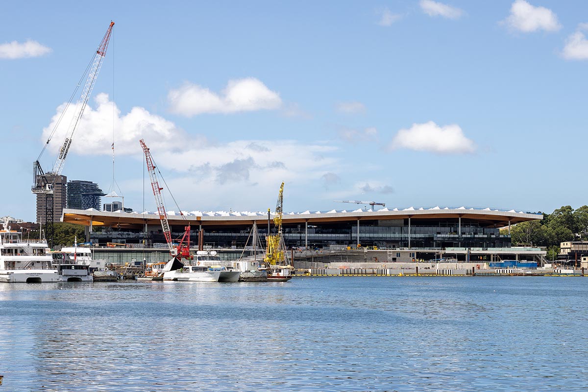 3XN-designed Sydney Fish Market reaches a major milestone with a 200-metre-long floating canopy