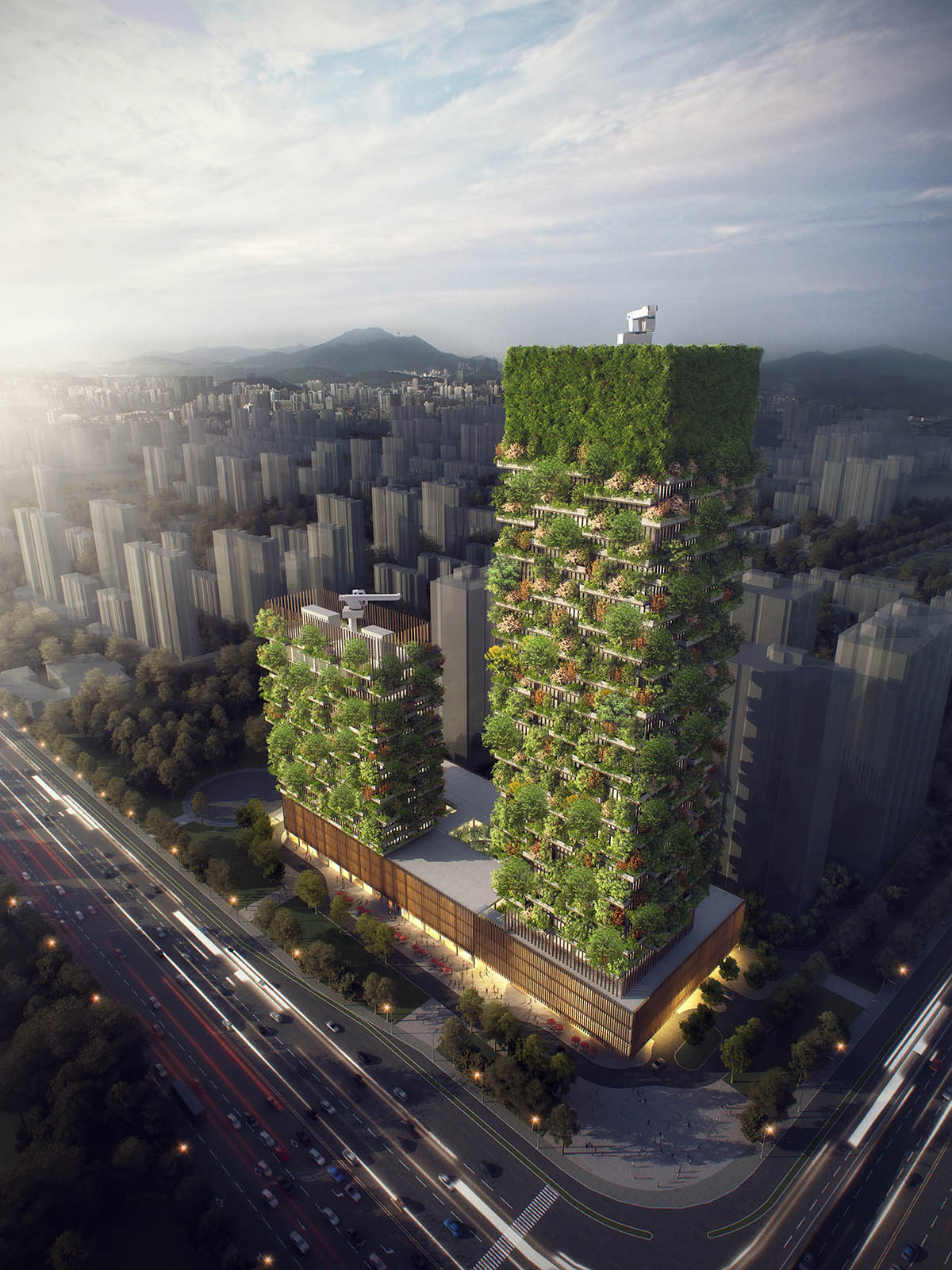 Stefano Boeri's The Vertical Forests are growing in China as trees are starting inhabiting in towers